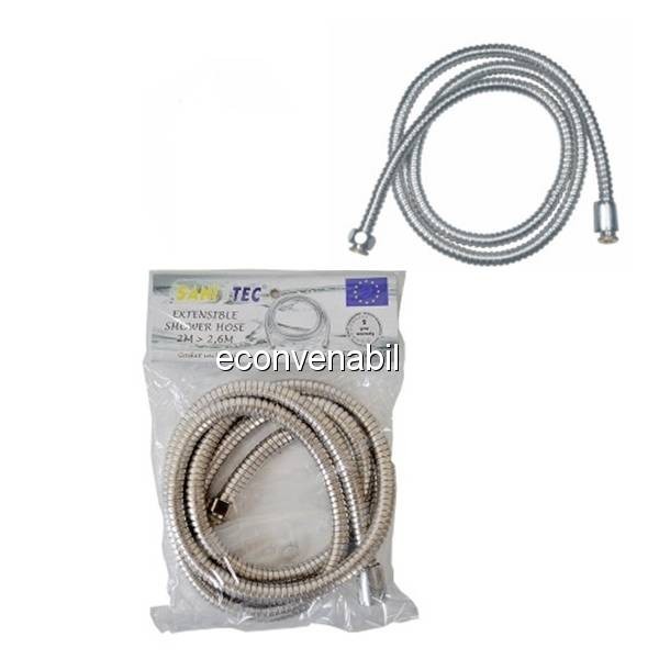 Furtun dus extensibil 2m la 2,6m Sanitec ERTSN8025 foto mare Furtun dus extensibil 2m la 2,6m Sanitec ERTSN8025 foto mare