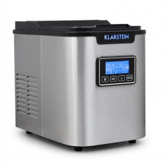 Klarstein ICE6 Icemeister, aparat pentru prepararea de cuburi de ghea?a, 12 kg/24 h., o?el inoxidabil, negru foto