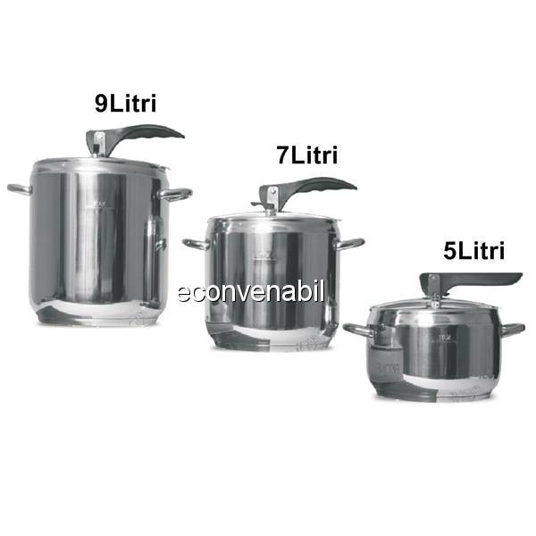 Oala Presiune Inox cu capac 5litri Ertone MN304 foto mare Oala Presiune Inox cu capac 5litri Ertone MN304 foto mare