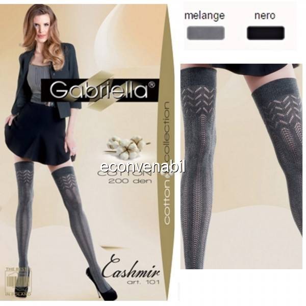 Ciorapi trei sferturi Gabriella Cashmir 101 Cotton 200 DEN 182 foto mare Ciorapi trei sferturi Gabriella Cashmir 101 Cotton 200 DEN 182 foto mare