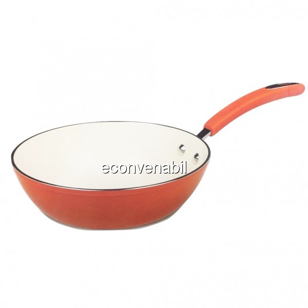 Tigaie Wok din Aluminiu cu interior Ceramic 24cm HouseWares ZPNS125 foto mare Tigaie Wok din Aluminiu cu interior Ceramic 24cm HouseWares ZPNS125 foto mare