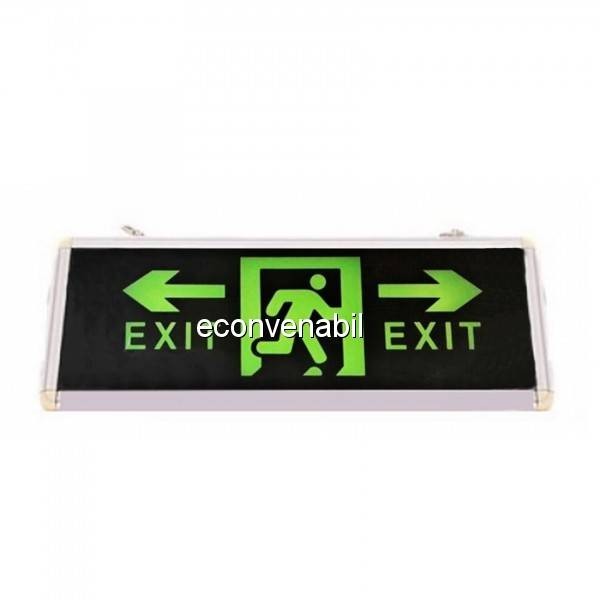 Indicator Luminos EXIT Stanga Dreapta LED Acumulator 355x145mm 1Fata WT foto mare Indicator Luminos EXIT Stanga Dreapta LED Acumulator 355x145mm 1Fata WT foto mare