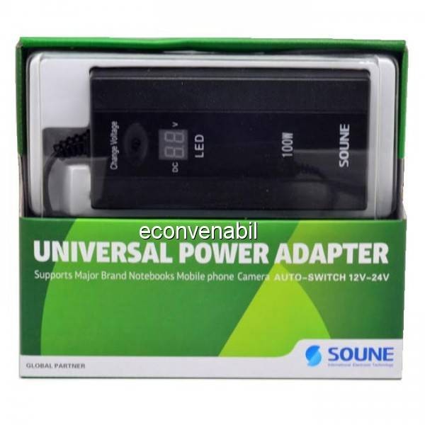 Incarcator Universal de Laptop 100W cu Afisaj LED Soune foto mare Incarcator Universal de Laptop 100W cu Afisaj LED Soune foto mare