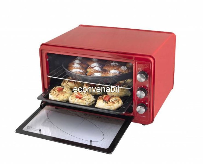 Cuptor Electric 1300W 38l Victronic Rosu foto mare Cuptor Electric 1300W 38l Victronic Rosu foto mare