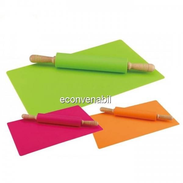 Set planseta si sucitor din silicon patiserie Renberg RB3750 foto mare Set planseta si sucitor din silicon patiserie Renberg RB3750 foto mare