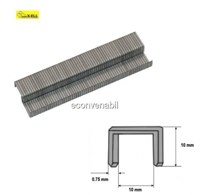 Capse Pentru Lemn si Tapiserie 1000 buc TBuild XELL 10mm foto mare Capse Pentru Lemn si Tapiserie 1000 buc TBuild XELL 10mm foto mare