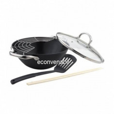 Tigaie wok fonta suport bete capac Bohmann BH60226 26cm foto