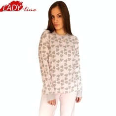 Pijama Dama Maneca/Pantalon Lung, Bumbac Interlock, Model Joy Of Love, Cod 1053 foto
