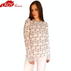 Pijama Dama Maneca/Pantalon Lung, Bumbac Interlock, Model Joy Of Love, Cod 1053 foto