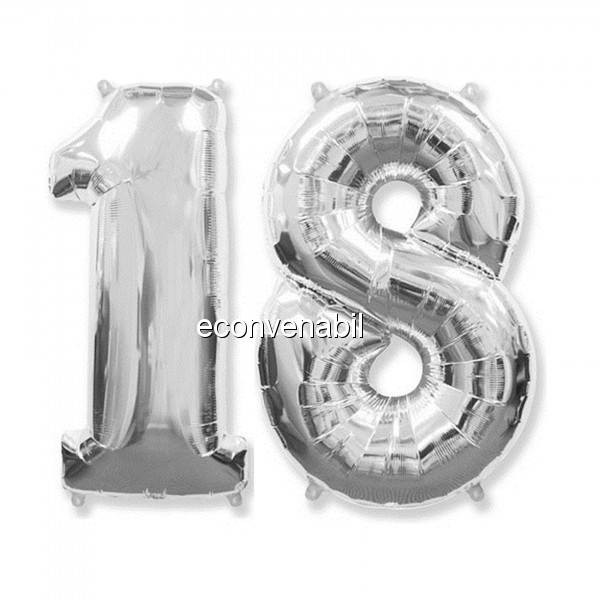 Balon Jumbo Cifra 100cm din folie metalizata Argintie de la 0 la 9 foto mare Balon Jumbo Cifra 100cm din folie metalizata Argintie de la 0 la 9 foto mare