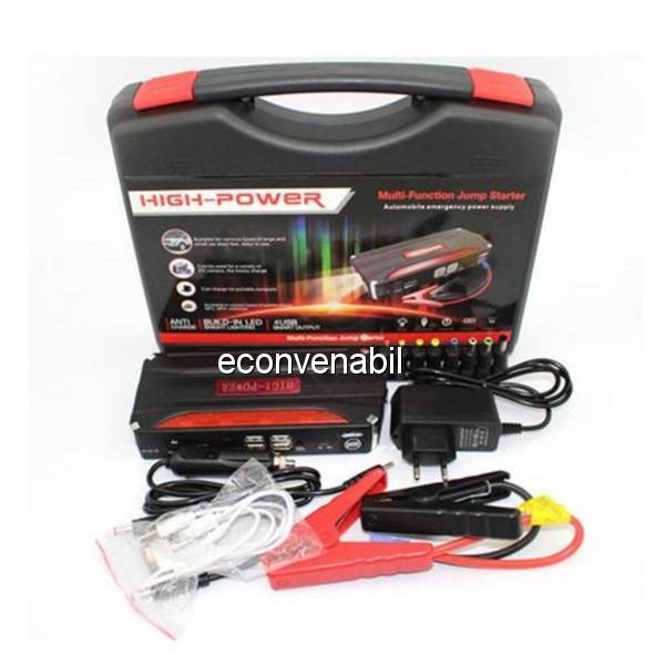 Kit Jump Starter Acumulator extern 16800mAh Pornire Auto TM18B foto mare Kit Jump Starter Acumulator extern 16800mAh Pornire Auto TM18B foto mare