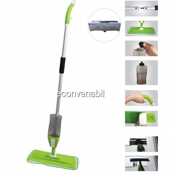 Mop Microfibra Spray Mop 2in1 Podele si Geamuri Rezervor Apa GR468 foto mare Mop Microfibra Spray Mop 2in1 Podele si Geamuri Rezervor Apa GR468 foto mare
