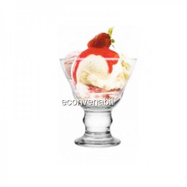 Set 24 cupe sticla cu picior pentru inghetata 255ml Orion 319 foto mare Set 24 cupe sticla cu picior pentru inghetata 255ml Orion 319 foto mare