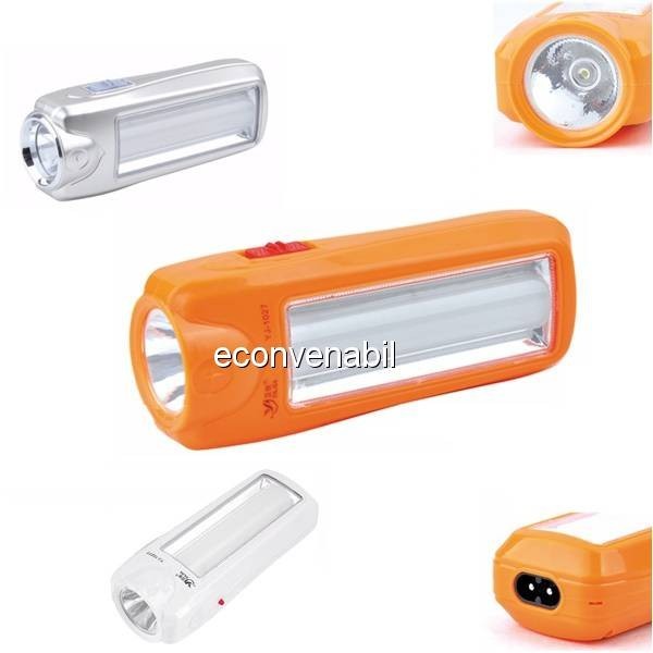 Lanterna LED 1W cu Acumulator si Tub Luminos LED Yajia YJ1027 foto mare Lanterna LED 1W cu Acumulator si Tub Luminos LED Yajia YJ1027 foto mare