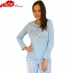 Pijama Dama Maneca/Pantalon Lung, Model Home Is Where The Cats Are, Cod 924 foto