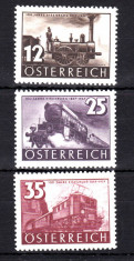 AUSTRIA 1937 TRENURI , SERIE COMPLETA NESTAMPILATA foto