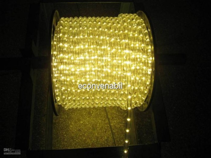 Furtun Luminos cu 3600 LED Lumina Galbena Rola 100m foto mare Furtun Luminos cu 3600 LED Lumina Galbena Rola 100m foto mare