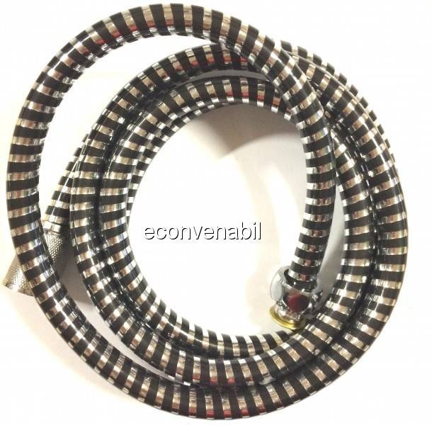 Furtun de Dus din Silicon Flexibil Negru foto mare Furtun de Dus din Silicon Flexibil Negru foto mare