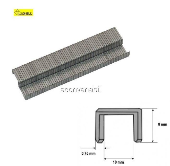 Capse Pentru Lemn si Tapiserie 1000 buc TBuild XELL 8mm foto mare Capse Pentru Lemn si Tapiserie 1000 buc TBuild XELL 8mm foto mare