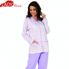 Pijama Dama Cu Nasturi, Bumbac, Model Beauty Purple, Brand Aydogan, Cod 848 foto