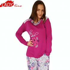 Pijama Dama Maneca/Pantalon Lung, Model Lovely Girl, Baki Collection, Cod 964 foto