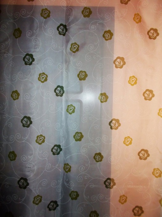 Perdea Voal Alba Cu Flori De Culoare Verde Okazii Ro