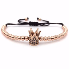 Bratara luxury Brooks Crown All Rose Gold 14K foto
