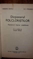 IORDAN DATCU - S.C. STROESCU - DICTIONARUL FOLCLORISTILOR foto