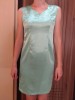 Rochie Ocazie Speciala Dama Saten Turcoaz S/36 Eleganta Rochii Evenimente Seara Zi Sacou Bonus