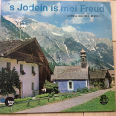 jodeln is mei freud grusse aus den bergen disc vinyl muzica populara germana VG+