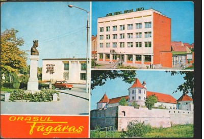 CPI (B8882) CARTE POSTALA - ORASUL FAGARAS: STATUIA DOAMNEI STANCA, PTTR, CETATE foto