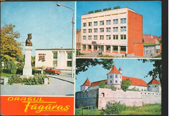 CPI (B8882) CARTE POSTALA - ORASUL FAGARAS: STATUIA DOAMNEI STANCA, PTTR, CETATE