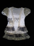 COMPLEU MAIOU + BLEIZER BUMBAC ALB VOAL ANIMAL PRINT CRISTALE ALBE GRI VOLANE, Costum cu bluza, L, M, S