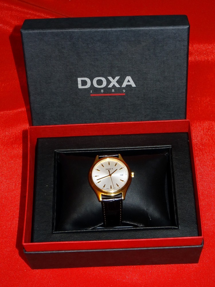 Ceas DOXA 1889 nou original in cutie, acte, barbatesc, clasic, quartz,  baterie | arhiva Okazii.ro