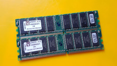 Kit 2GB DDR1 Desktop,1GBx2,Brand Kingston,PC-3200,400Mhz foto