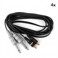 4 x FrontStage Cablu 3m 6,35 mm jack de protec?ie cot RCA foto