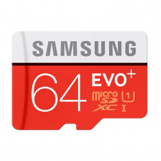 Card Samsung microSDXC EVO Plus 64GB Clasa 10 UHS-I 80MB/s +Adaptor foto