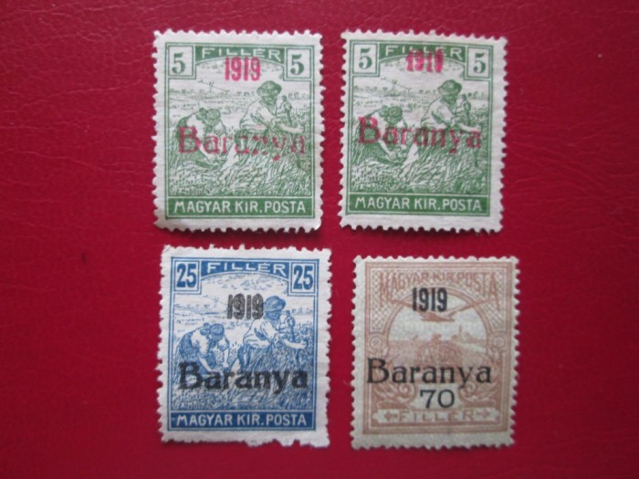 UNGARIA CU DUBLU TIPAR 1919