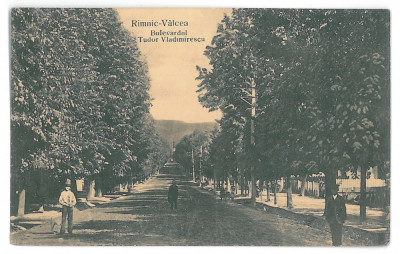 3941 - RM. VALCEA, Ave. Tudor Vladimirescu - old postcard - unused foto