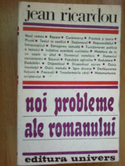 g3 Noi Probleme Ale Romanului - Jean Ricardou