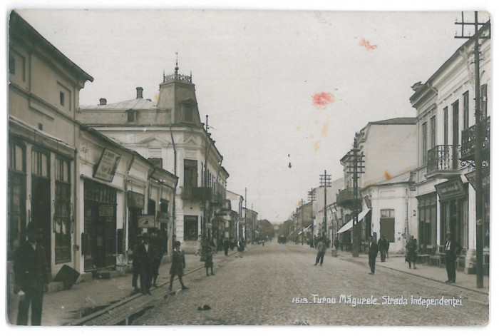 3950 - TURNU MAGURELE, Teleorman, street stores - old postcard - used