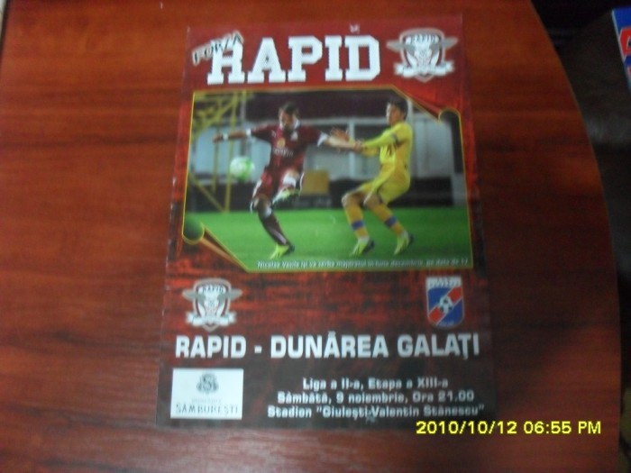 program Rapid - Dunarea Galati