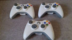 Controller Wireless XBOX 360 - Functioneaza cu baterii - ALB (002) foto