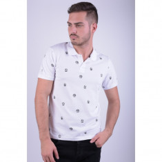 Tricou Polo Bumbac Jack&amp;amp;Jones Trooper Slim Fit Alb foto