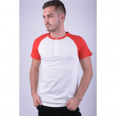 Tricou Jack&amp;amp;Jones Stan Grandad Slim Fit Rosu Alb foto