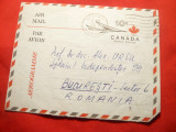 Aerograma Canada,1970 Otawa- Bucuresti, catre Prof. Ursu Alexandru