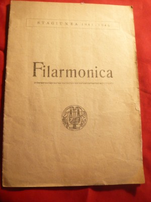 Programul Filarmonicii Stagiunea 1945-1946 , 11 pag. foto