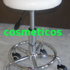 Scaun rotund mobil/rotativ Scaun cosmetica manichiura/pedichiura