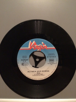 ALTHEA and DONNA - SORRY/PUPPY DOG (1978/VIRGIN/RFG) - VINIL/&amp;quot;7 Single/Impecabil foto