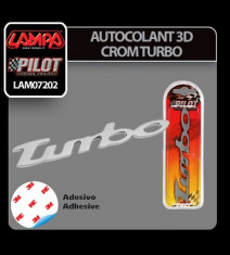 Autocolant 3D crom Turbo Profesional Brand foto